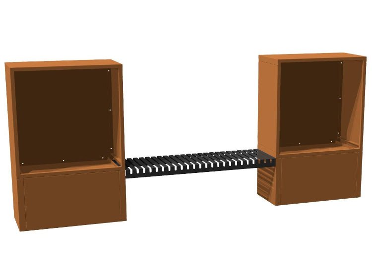 Brænde opbevaring i cortenstål 284,5 x 120 x 40 cm