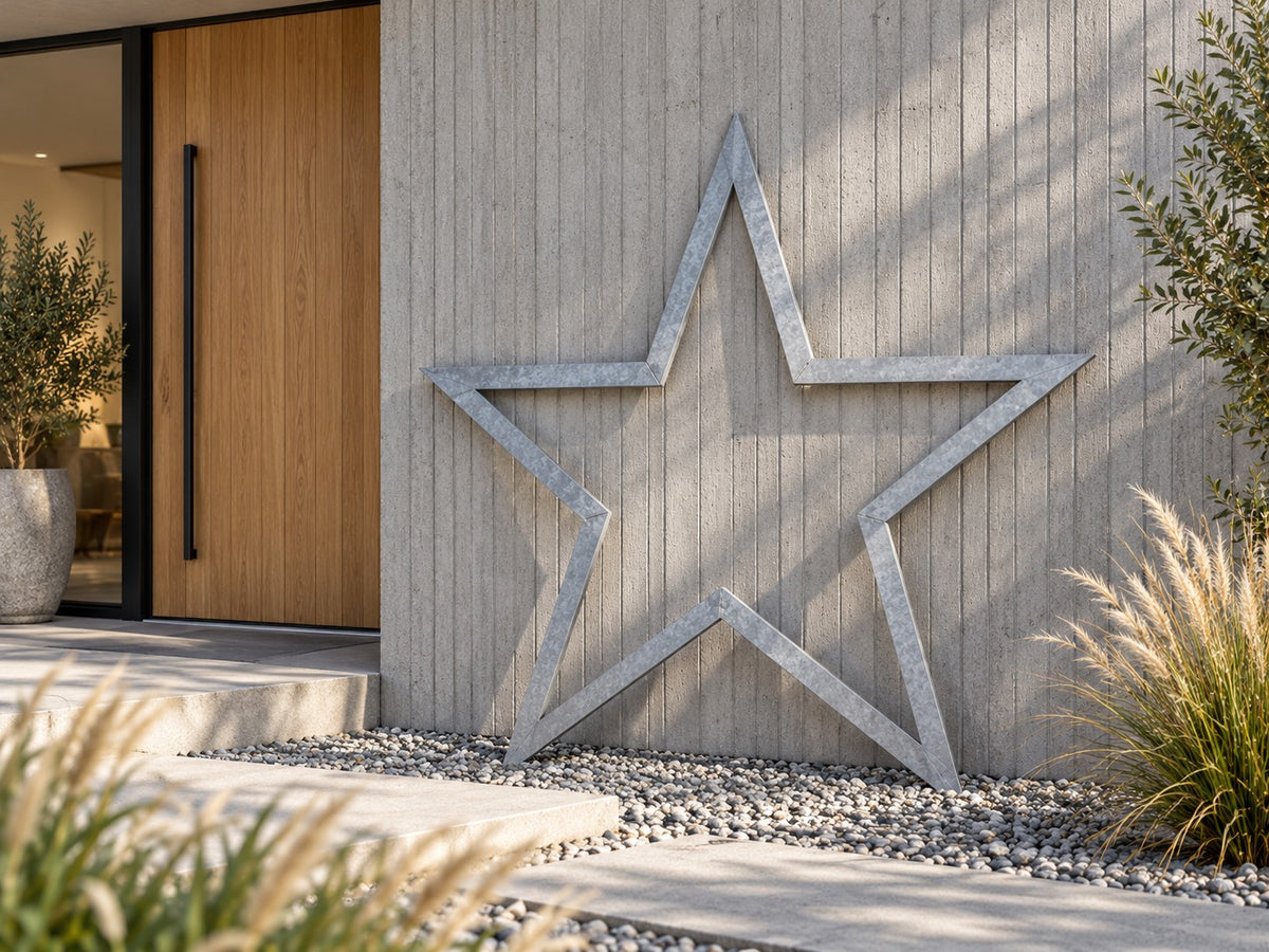 Stjärna i galvaniserat stål – juldekoration