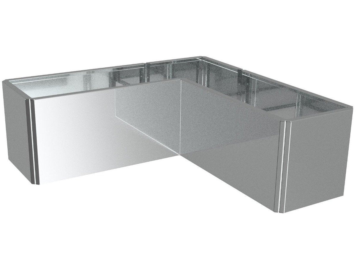 Vinkel plantekasse Galvaniseret stål EDGY 117 x 117 x 40 x 40 cm