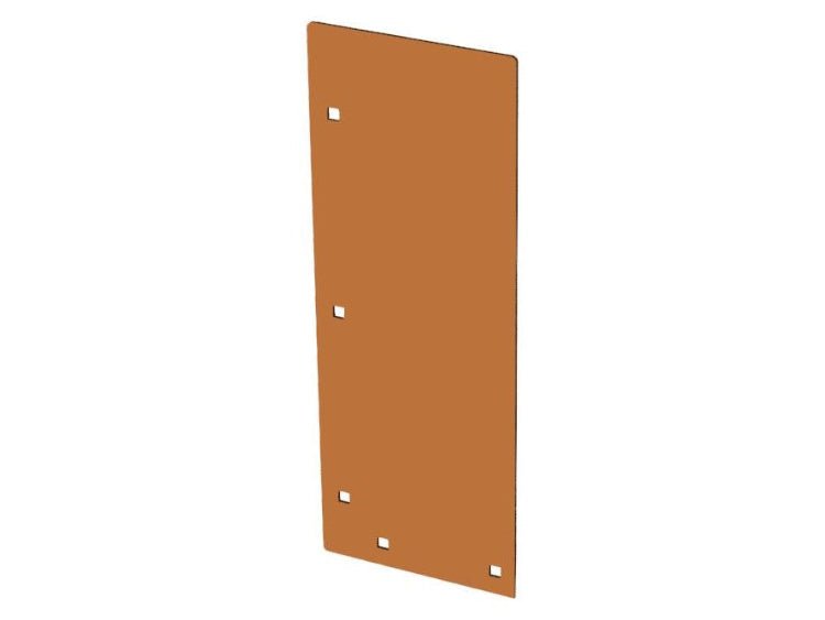 Cortenstål støttemur H40 x 15 cm endeplade