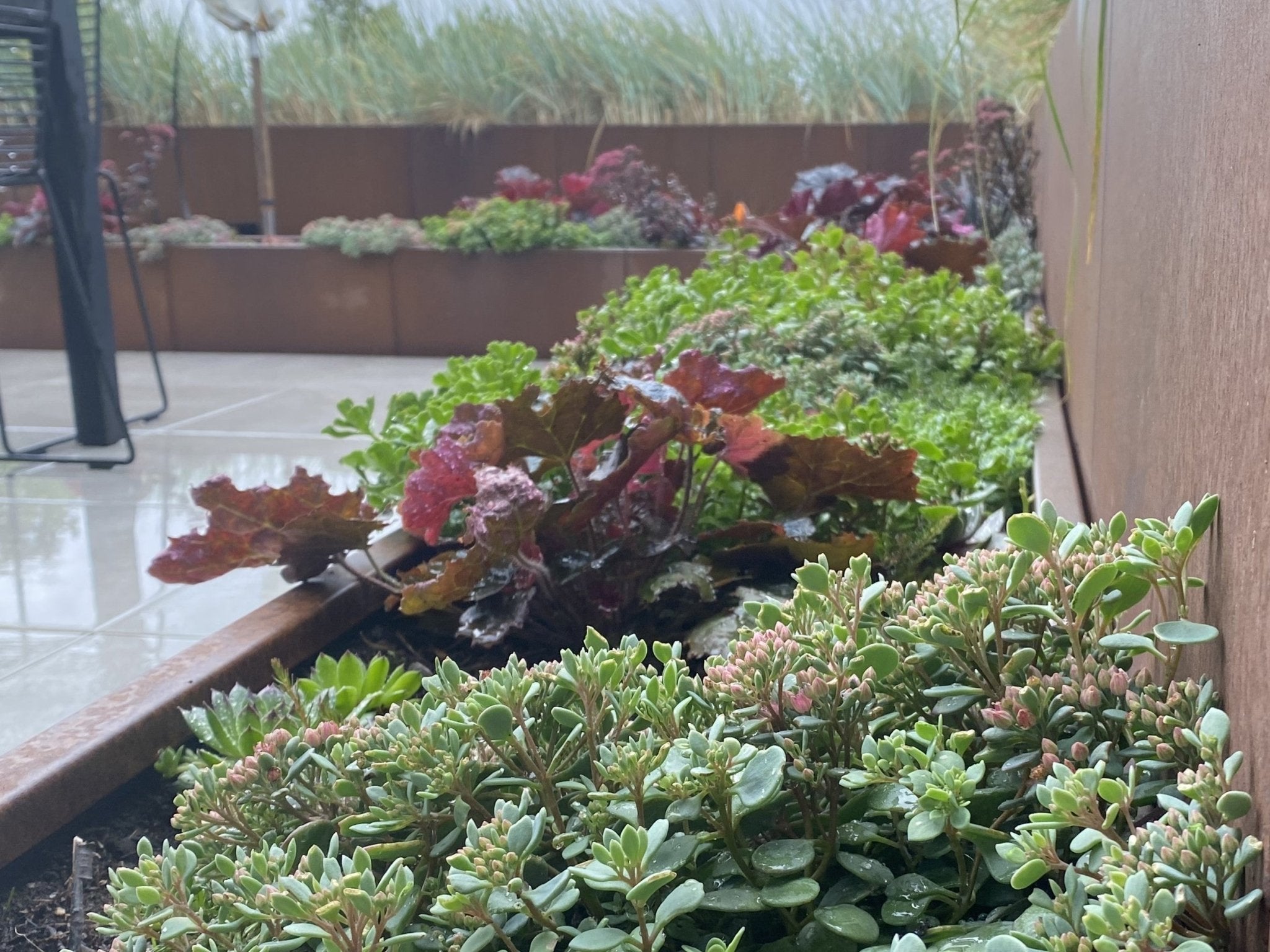 Højbede cortenstål CUBY. Bredde 40 x H40 cm - flere længder