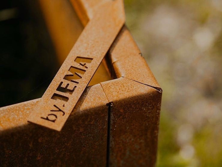 Højbed Cortenstål CUBY 150 x 80 x 40 cm