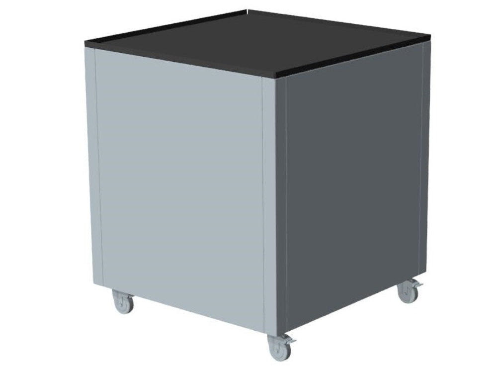 CUBY uteköksbord i galvaniserat stål med hjul