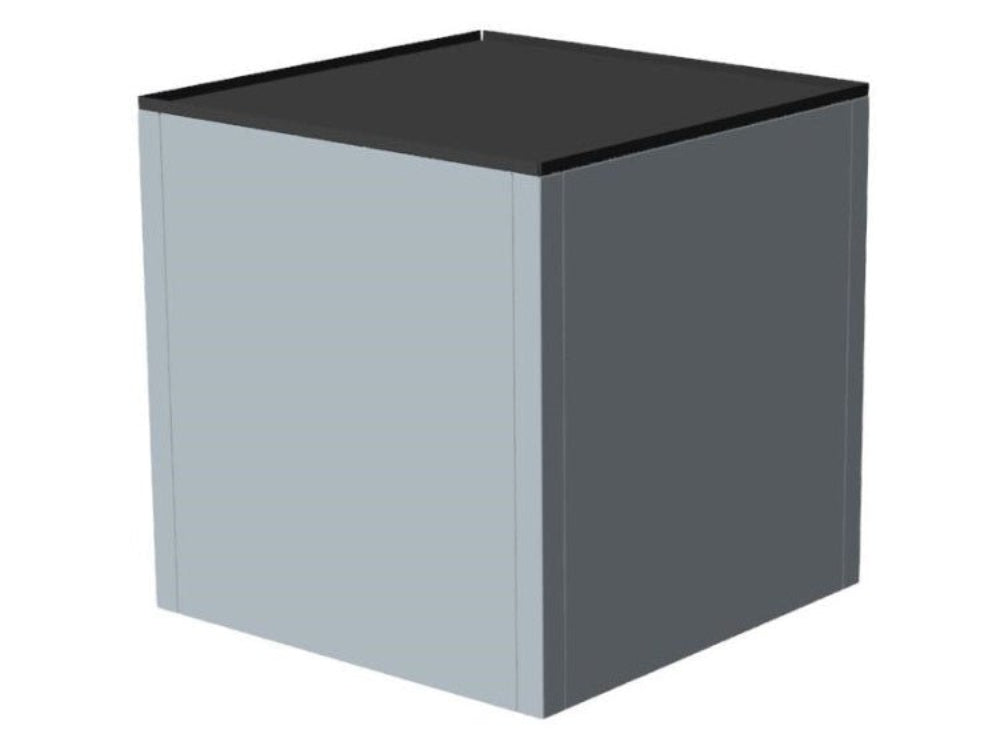 Kvadratiskt CUBY uteköksbord i galvaniserat stål