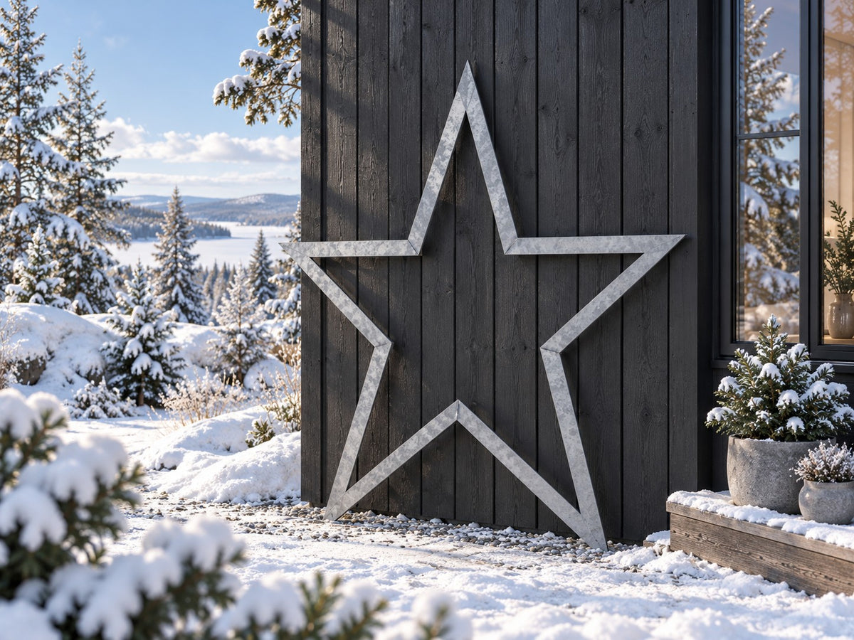 Stjärna i galvaniserat stål – juldekoration