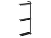 Forlængermodul AXIS 71 x H205 cm – Sortlakeret 2 hylder med hæng plus 1 hylde