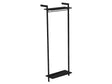 Garderobesystem AXIS 72 x H205 cm – Sortlakeret 1 hylde med hæng plus 1 hylde