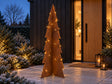 Julgran i cortenstål – med stjärnor och snöflingor (80 / 120 / 180 cm)