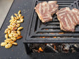 Lägereldsgrill i svartlackerat stål CUBY – 60 × 60 × 80 cm