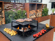 Lägereldsgrill i cortenstål CUBY – 80 × 80 × 80 cm