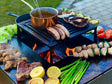 Lägereldgrill svartlackerad CUBY 80 × 80 × 40 cm