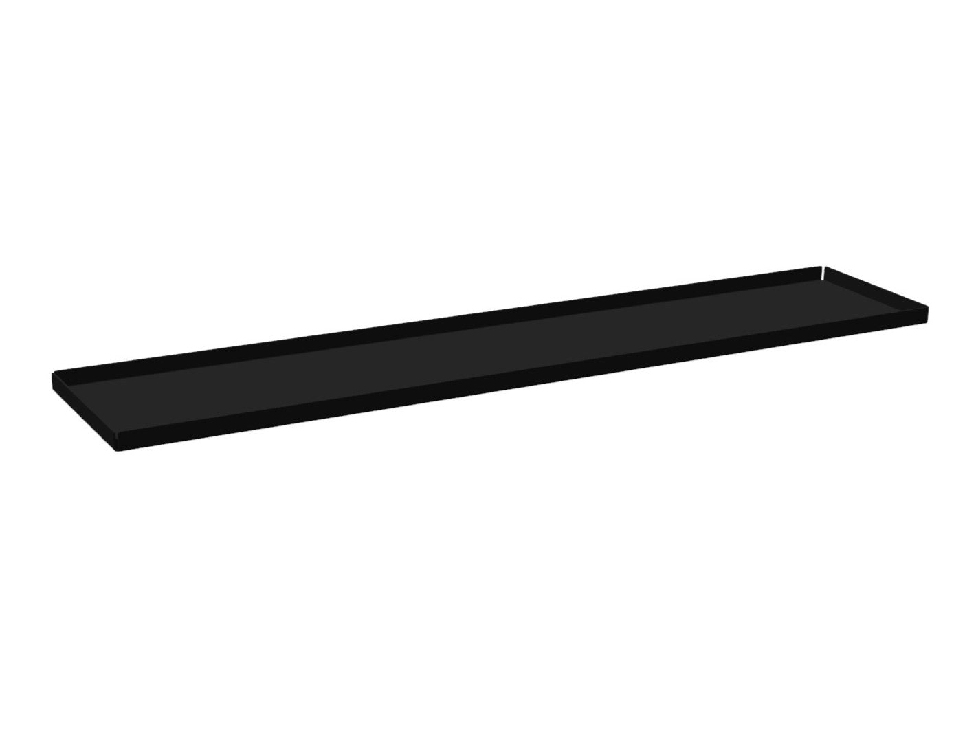 Badkarshylla i svartlackerat stål med stilren och tidlös design