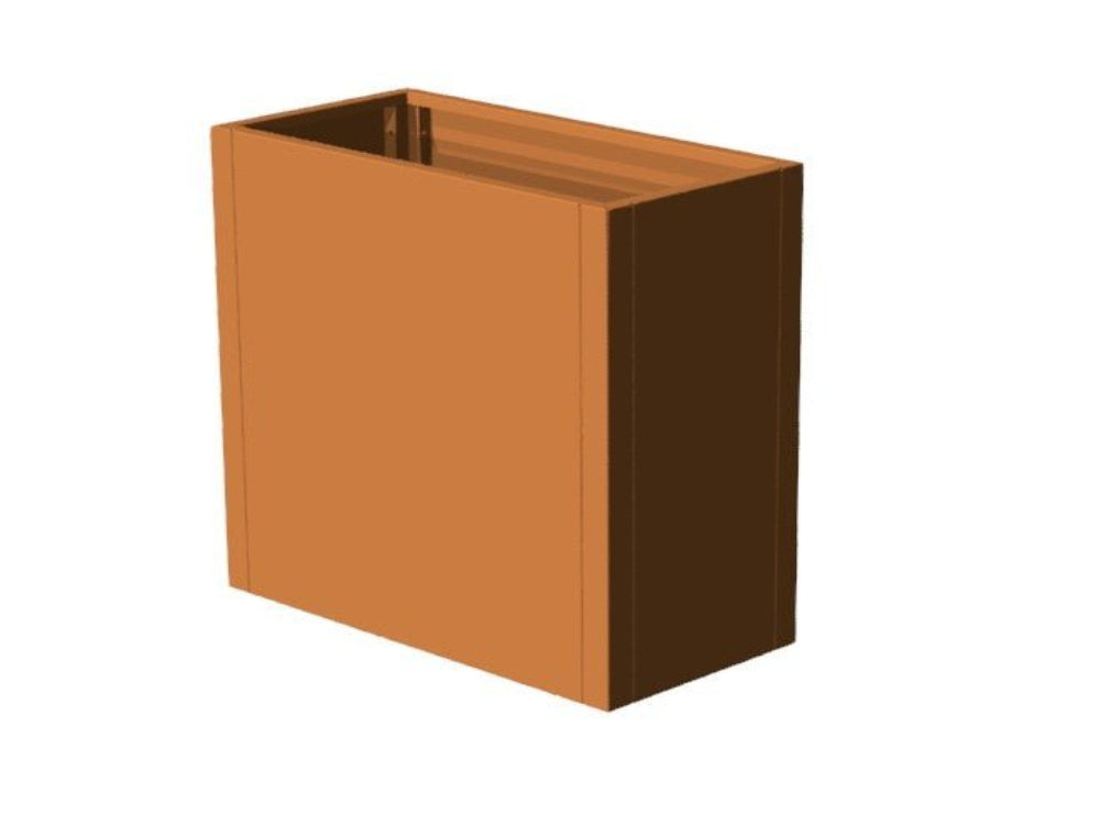 Modern blomlåda i cortenstål från CUBY