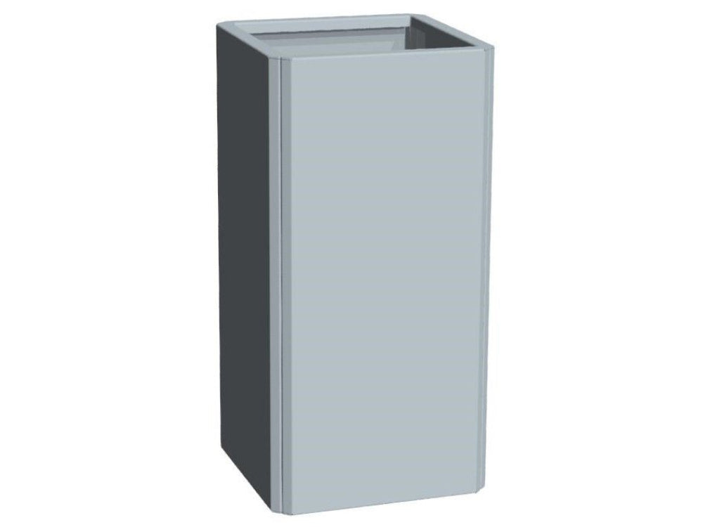 EDGY hög kvadratisk blomlåda i galvaniserat stål fristående