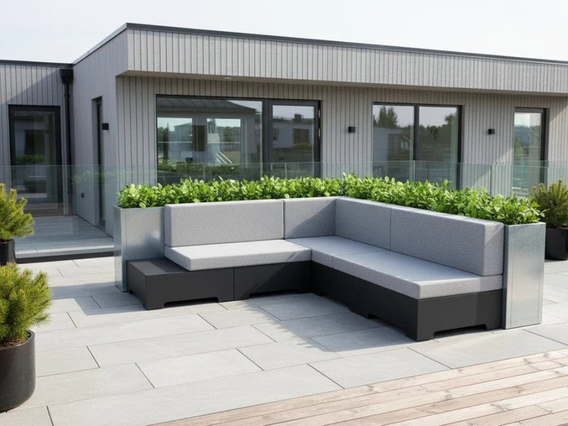 Hörnsoffa i galvaniserat stål