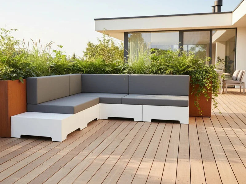 Hörnsoffa för utomhuslounge